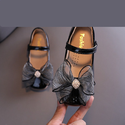 Casual παπούτσια με κορδέλα στερέωσης velcro και μαργαριτάρια για κορίτσια