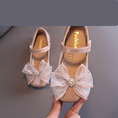 Casual παπούτσια με κορδέλα στερέωσης velcro και μαργαριτάρια για κορίτσια