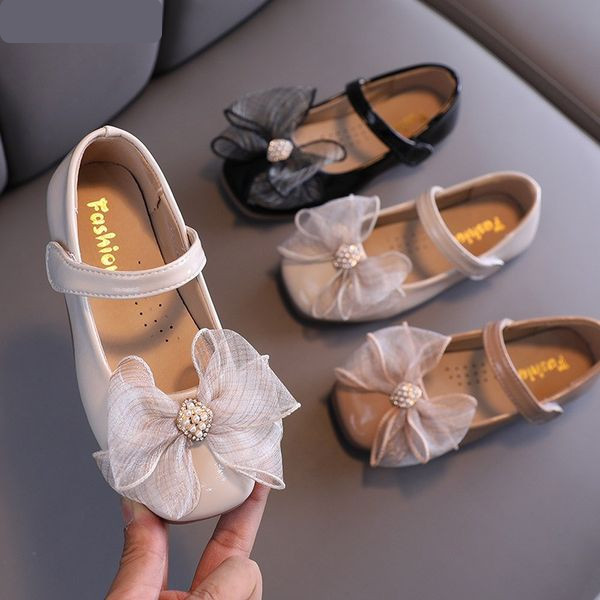 Casual παπούτσια με κορδέλα στερέωσης velcro και μαργαριτάρια για κορίτσια