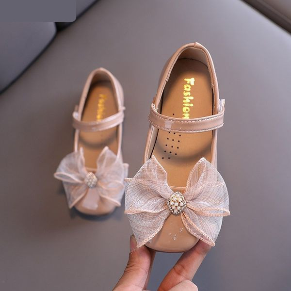 Casual παπούτσια με κορδέλα στερέωσης velcro και μαργαριτάρια για κορίτσια