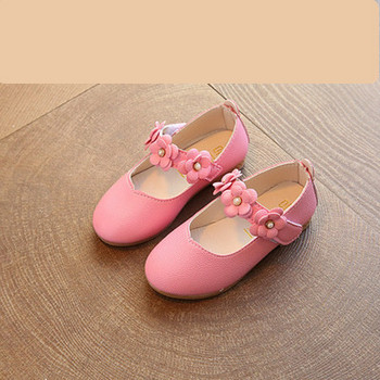 Casual παπούτσια για κορίτσια κατασκευασμένα από faux δέρμα με στερέωση velcro