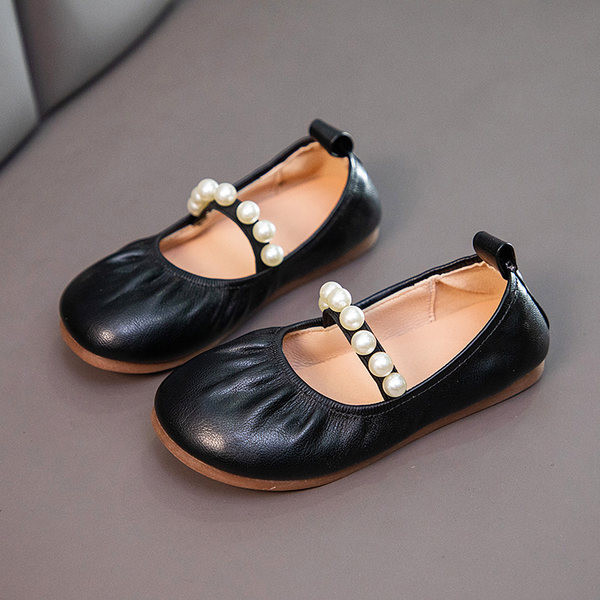 Model rotunjit de pantofi casual din piele ecologica cu perle