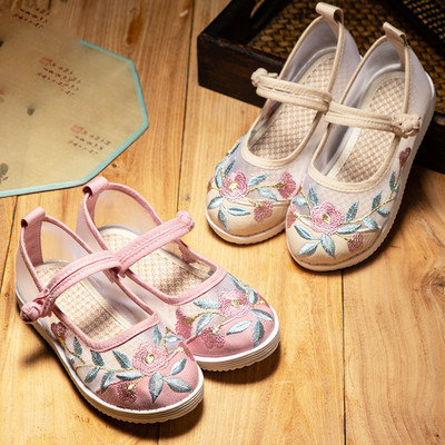 Νέο μοντέλο παιδικά παπούτσια με κεντήματα και επίπεδη σόλα για κορίτσια