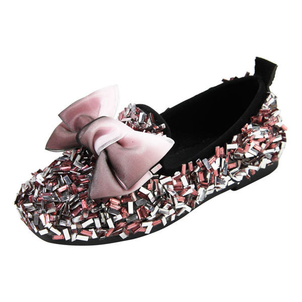 Ležerne ženske cipele s kamenčićima i trakom