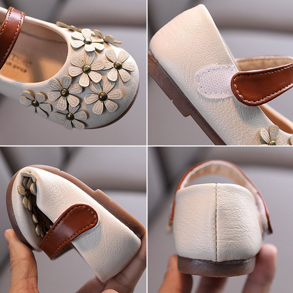 Öko-nahast laste vabaajajalatsid 3D kaunistuse ja takjakinnitusega