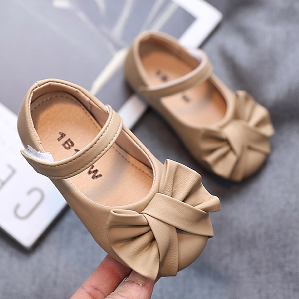 Bērnu apavi no eko ādas ar lentīti - meitenēm