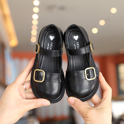 Bērnu ikdienas apavi ar sprādzi baltā un melnā krāsā