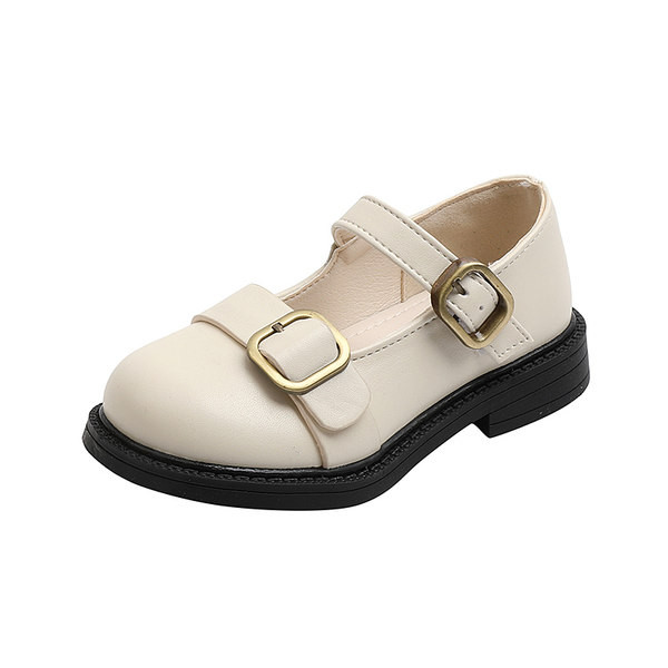 Bērnu ikdienas apavi ar sprādzi baltā un melnā krāsā