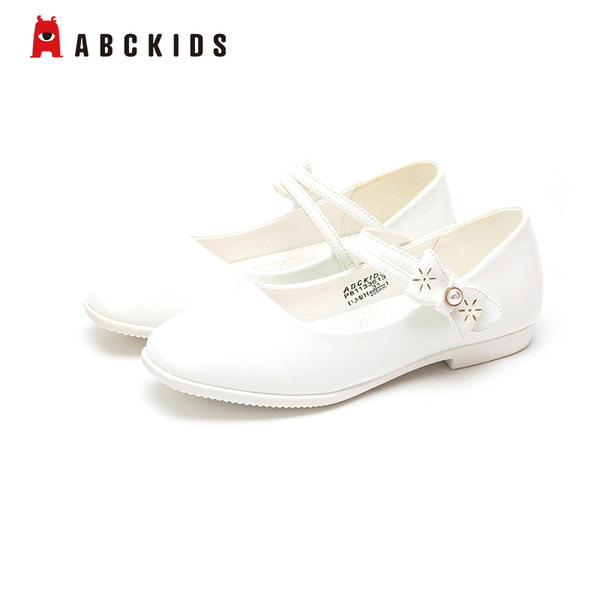 Παιδικά έκο δερμάτινα παπούτσια με κορδέλα και πέρλες