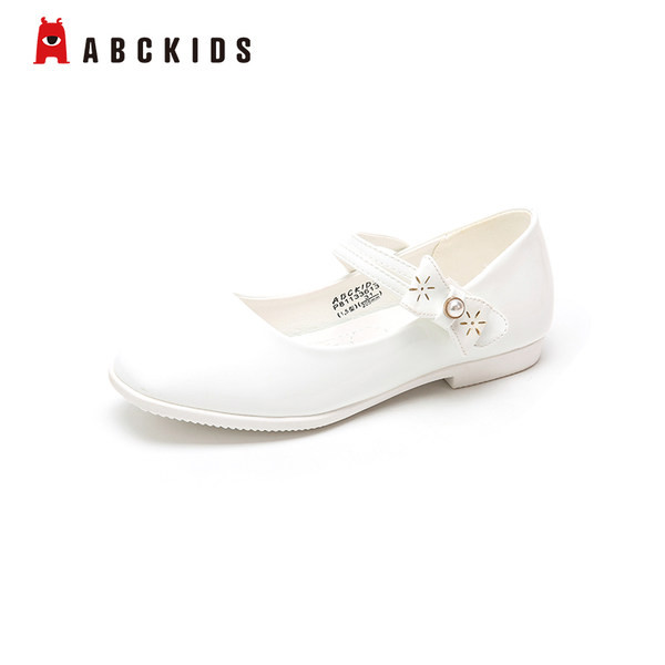 Παιδικά έκο δερμάτινα παπούτσια με κορδέλα και πέρλες