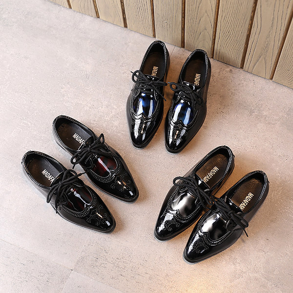 Παπούτσια βρετανικού στιλ με κορδόνια για κορίτσια