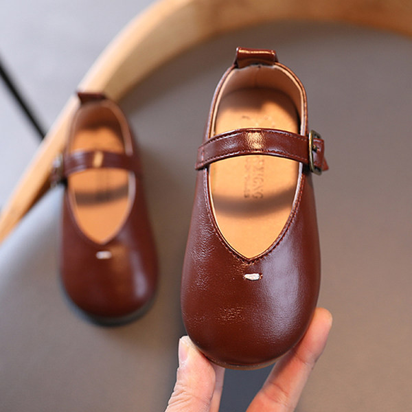 Kožne dječje cipele s kopčom