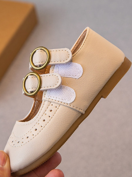 Παιδικά έκο δερμάτινα παπούτσια με αγκράφες για κορίτσια