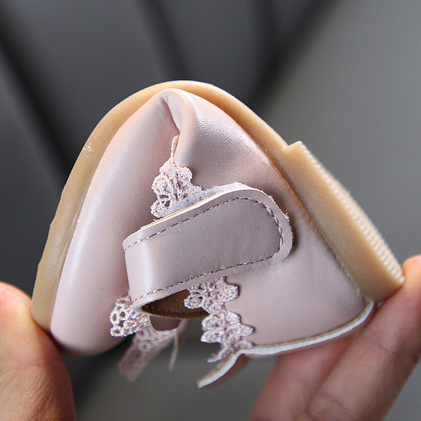 Παιδικά έκο δερμάτινα παπούτσια με επίπεδη σόλα και κορδέλα