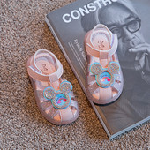 Kahes värvitoonis kivikestega laste vabaaja sandaalid