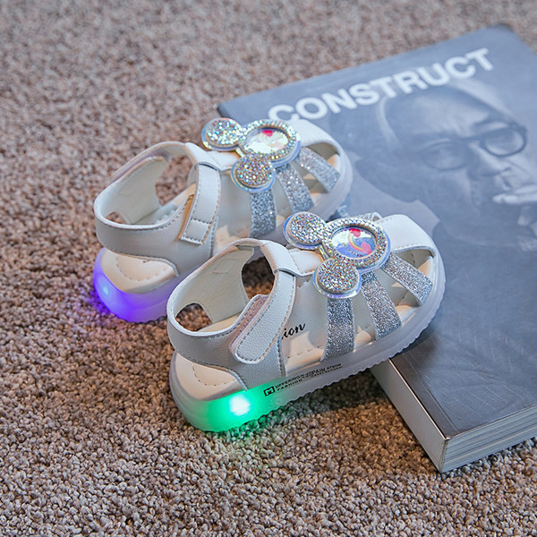 Kahes värvitoonis kivikestega laste vabaaja sandaalid