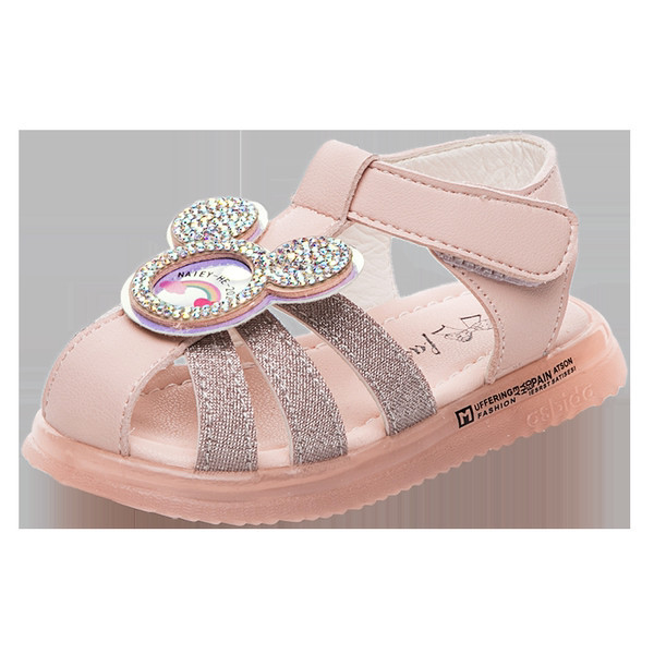 Kahes värvitoonis kivikestega laste vabaaja sandaalid