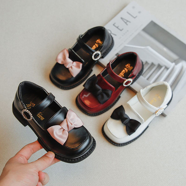 Mūsdienīgi bērnu apavi meitenēm no eko ādas ar lentīti