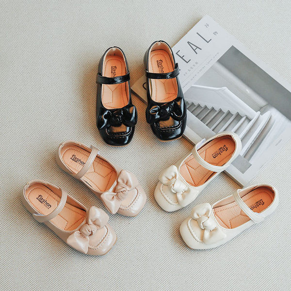 Παιδικά έκο δερμάτινα παπούτσια με  κορδέλα  για κορίτσια