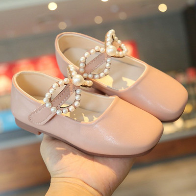 Dječje zatvorene sandale od eko kože sa perlicama