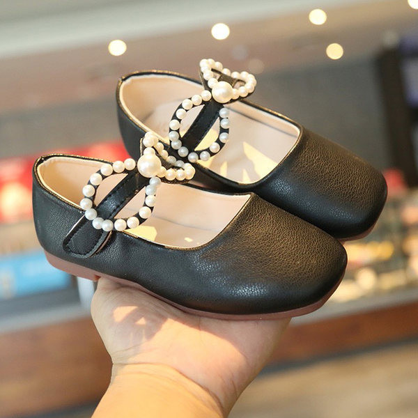 Dječje zatvorene sandale od eko kože sa perlicama