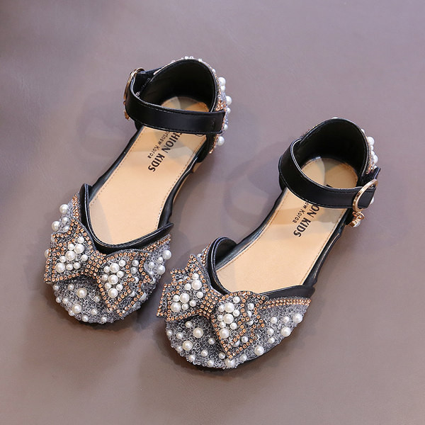 Dječje ležerne sandale sa perlama u dvije boje