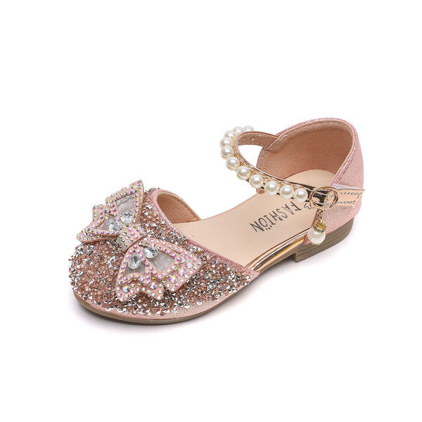 Jauns vasaras apavu modelis meitenei ar lentīti un pērlēm