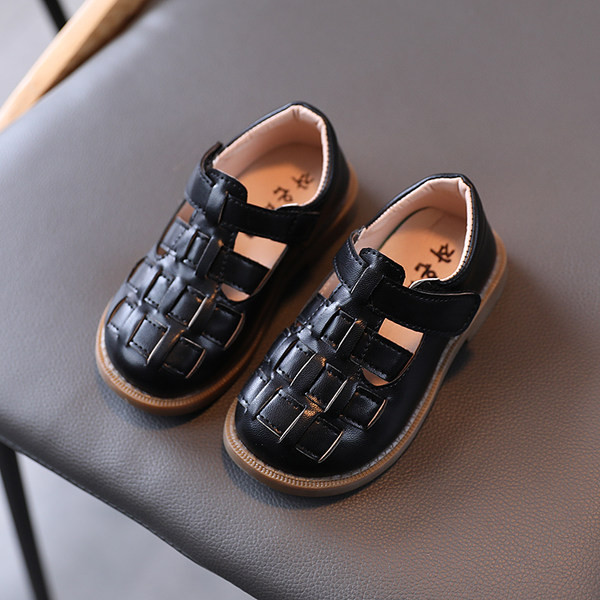 Παιδικά δερμάτινα έκο παπούτσια casual με κορδόνια velcro για κορίτσια