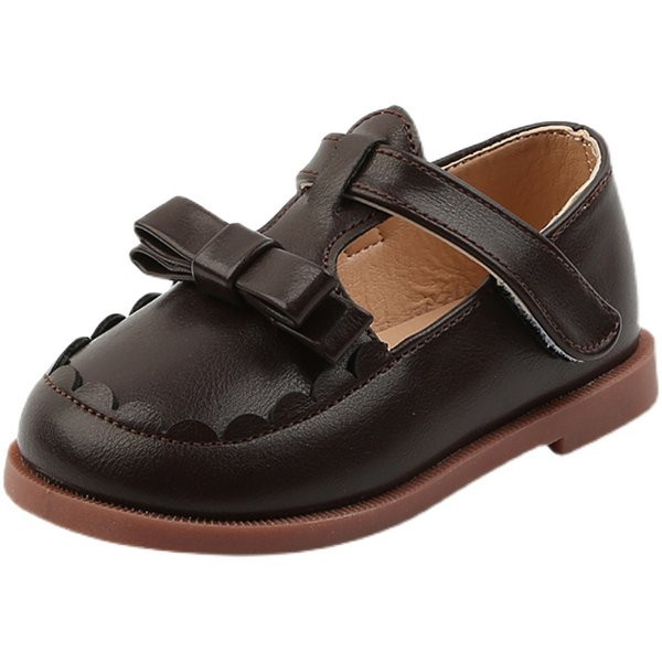 Jauns bērnu ādas apavu modelis ar lentīti meitenēm