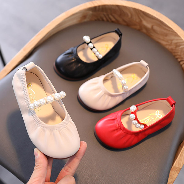 Bērnu apavi no eko ādas ar pērlēm - meitenēm