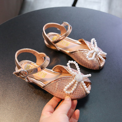 Laste vabaaja sandaalid pärlitega