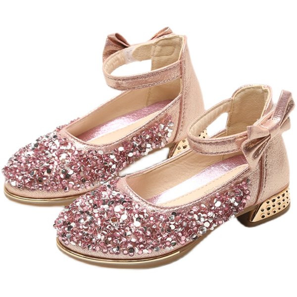 Ανοιξιάτικα γυαλιστερά παπούτσια για κορίτσια με κορδέλα