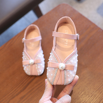 Laste stiilsed pärlite ja dekoratiivkividega kingad tüdrukutele