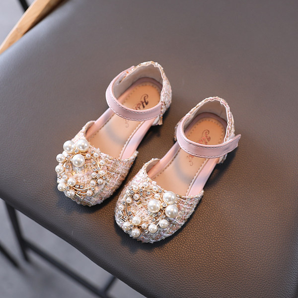 Παιδικά μοντέρνα παπούτσια με πέρλες και βέλκρο