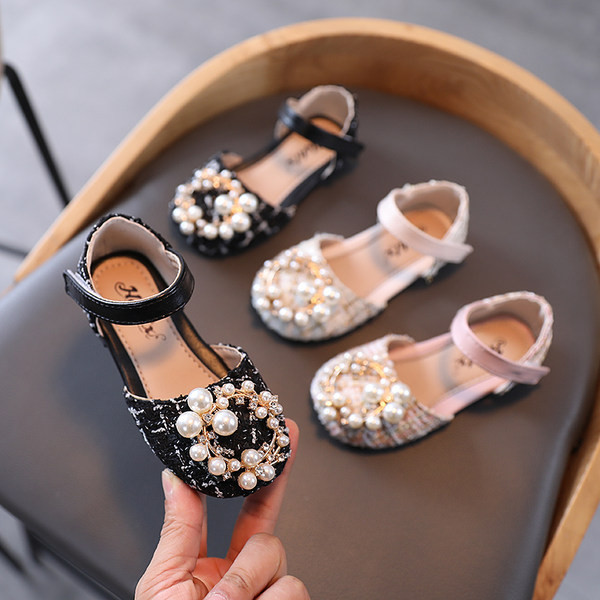 Παιδικά μοντέρνα παπούτσια με πέρλες και βέλκρο