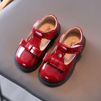 Παιδικά έκο δερμάτινα παπούτσια με velcro για κορίτσια