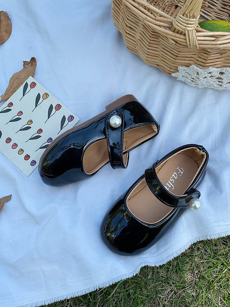 Dječje casual kožne cipele u crnoj i crvenoj boji