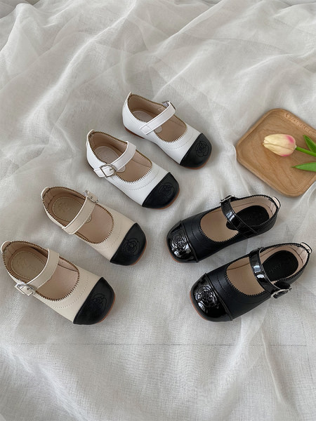 Bērnu ādas ikdienas apavi trīs krāsās