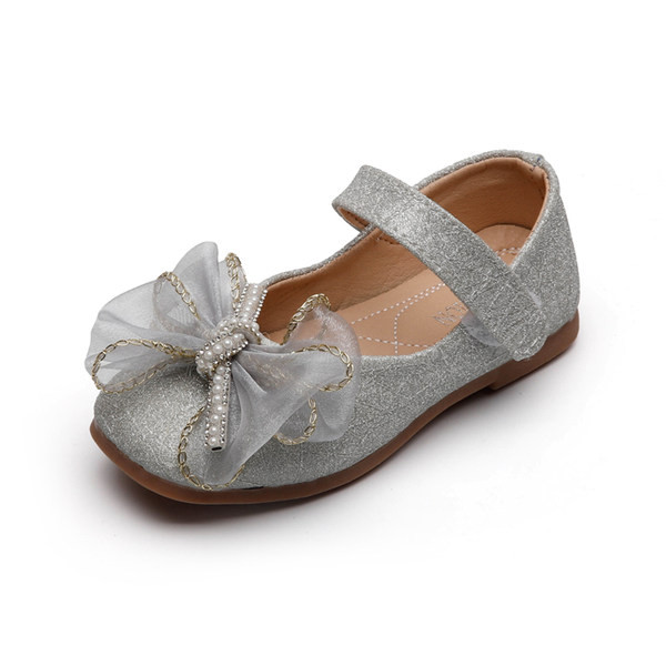 Παιδικά παπούτσια casual με γυαλιστερά σωματίδια και κορδέλα