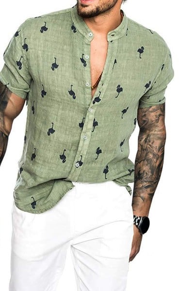 Uus mudel suvine pikkade või lühikeste varrukatega meestesärk