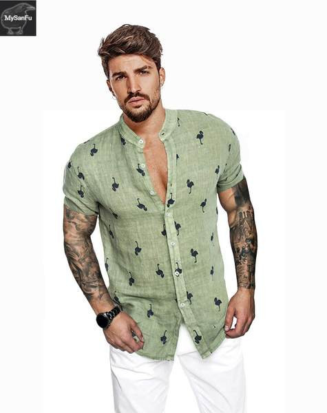 Uus mudel suvine pikkade või lühikeste varrukatega meestesärk