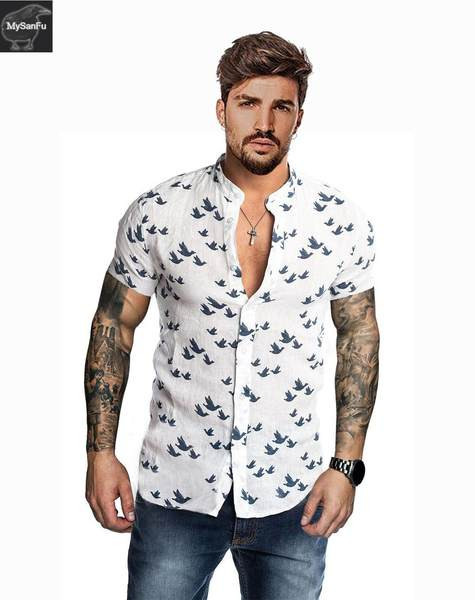 Uus mudel suvine pikkade või lühikeste varrukatega meestesärk