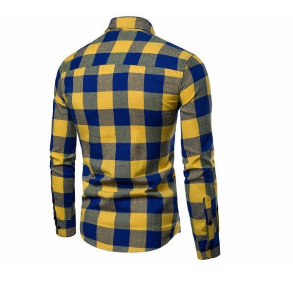 Jauna modeļa rūtains vīriešu krekls ar klasisku apkakli vairākās krāsās