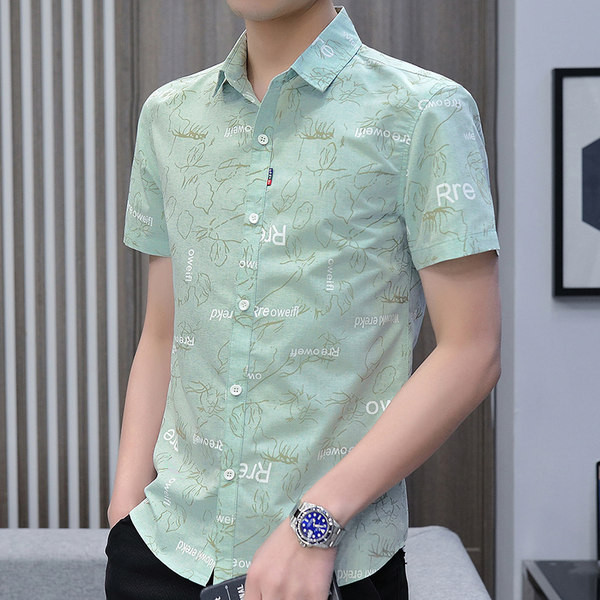 Uue mudeli lühikeste varrukate ja nööpidega meeste särk