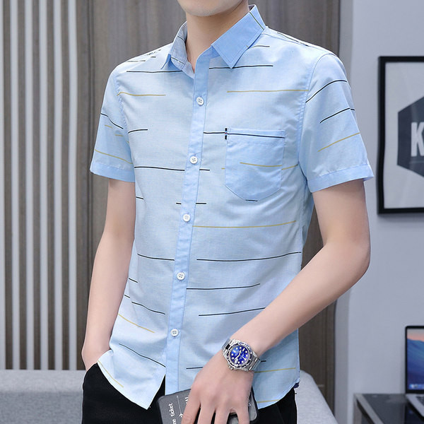 Uus mudel meeste vabaaja särk nööpide ja taskuga