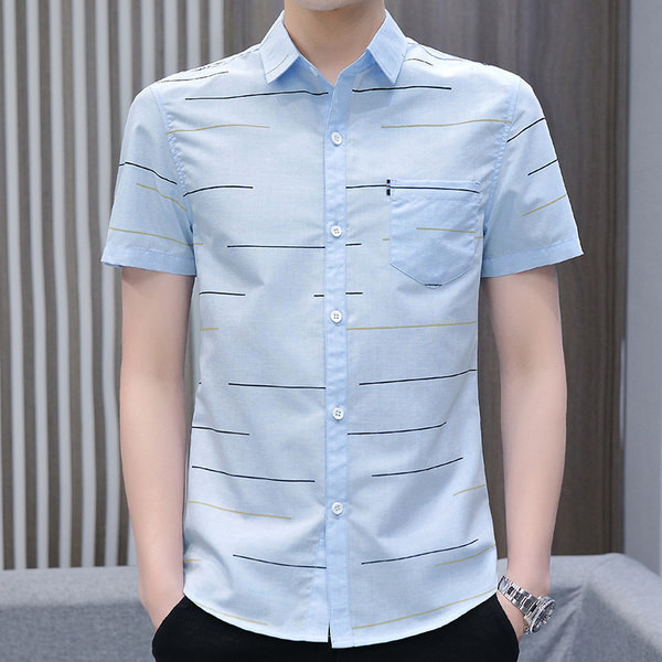 Uus mudel meeste vabaaja särk nööpide ja taskuga