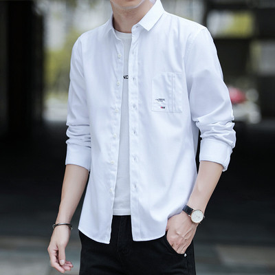 Meeste vabaaja särk pikkade varrukate ja nööpidega