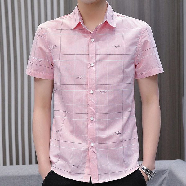 Moodne meeste lühikeste varrukatega särk mitmes värvitoonis