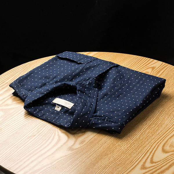 Vīriešu krekls ar klasisku apkakli - zilā krāsā