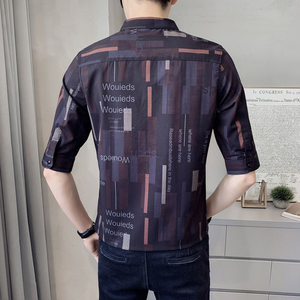 Ανδρικό χρωματιστό πουκάμισο με κλασικό κολάρο και κουμπιά σε διάφορα χρώματα